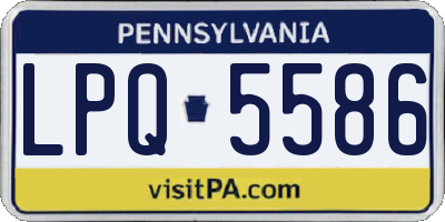 PA license plate LPQ5586