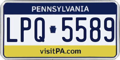 PA license plate LPQ5589