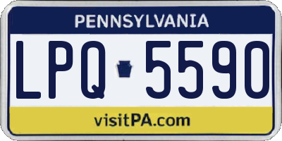 PA license plate LPQ5590