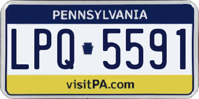 PA license plate LPQ5591