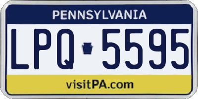 PA license plate LPQ5595