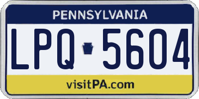 PA license plate LPQ5604