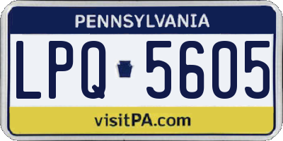 PA license plate LPQ5605