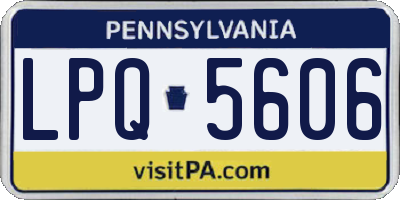 PA license plate LPQ5606