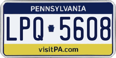 PA license plate LPQ5608