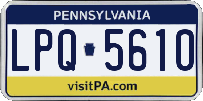 PA license plate LPQ5610