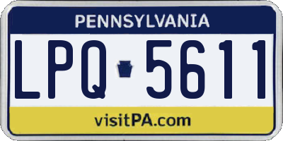PA license plate LPQ5611