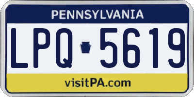 PA license plate LPQ5619
