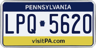 PA license plate LPQ5620