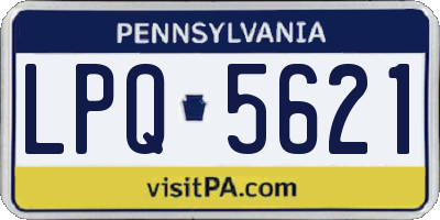 PA license plate LPQ5621
