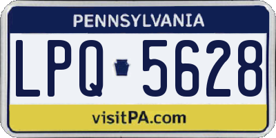 PA license plate LPQ5628