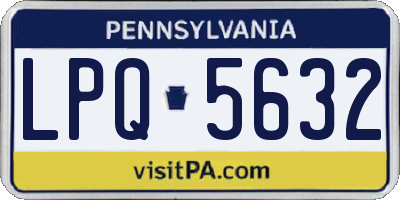 PA license plate LPQ5632
