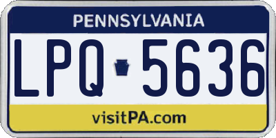 PA license plate LPQ5636