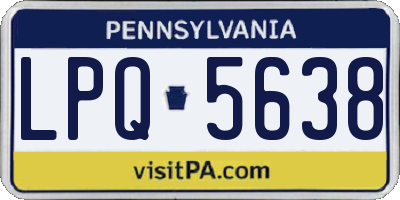 PA license plate LPQ5638