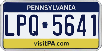 PA license plate LPQ5641