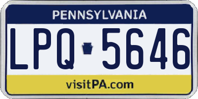 PA license plate LPQ5646