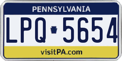 PA license plate LPQ5654