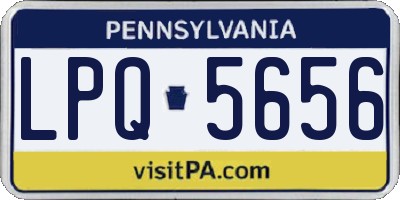 PA license plate LPQ5656