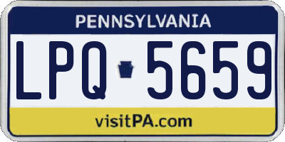 PA license plate LPQ5659