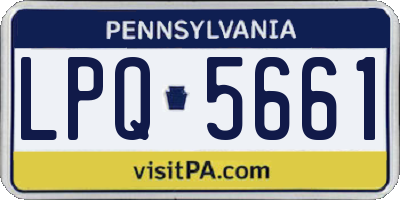 PA license plate LPQ5661
