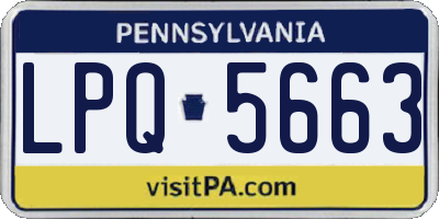 PA license plate LPQ5663