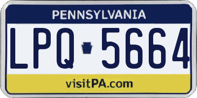 PA license plate LPQ5664