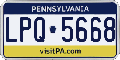 PA license plate LPQ5668