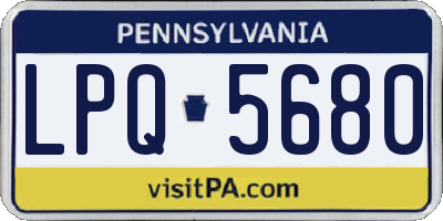 PA license plate LPQ5680