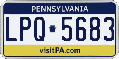 PA license plate LPQ5683