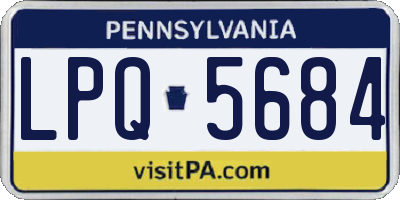 PA license plate LPQ5684