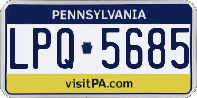 PA license plate LPQ5685