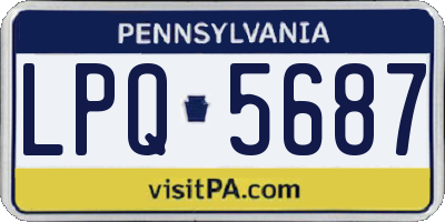 PA license plate LPQ5687