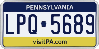 PA license plate LPQ5689