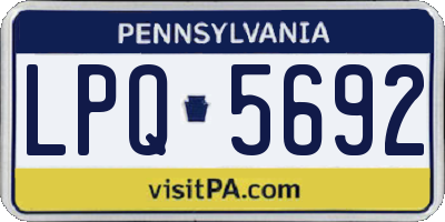 PA license plate LPQ5692