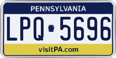 PA license plate LPQ5696