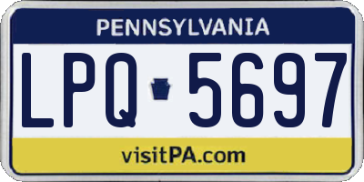 PA license plate LPQ5697