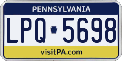 PA license plate LPQ5698