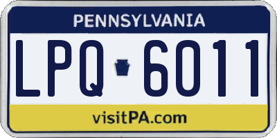 PA license plate LPQ6011
