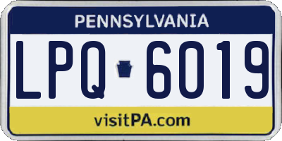 PA license plate LPQ6019