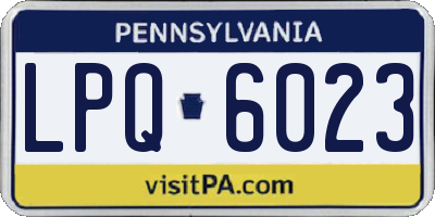 PA license plate LPQ6023