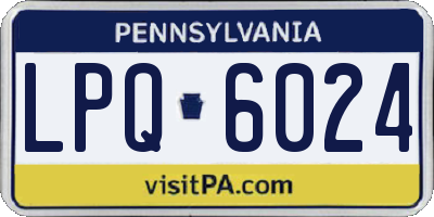 PA license plate LPQ6024