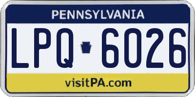 PA license plate LPQ6026