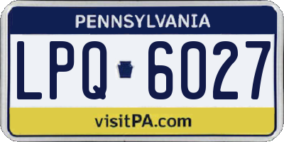 PA license plate LPQ6027