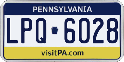 PA license plate LPQ6028