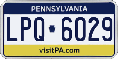 PA license plate LPQ6029