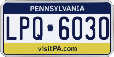 PA license plate LPQ6030