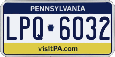 PA license plate LPQ6032