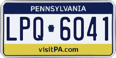 PA license plate LPQ6041