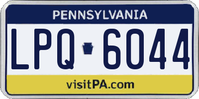 PA license plate LPQ6044