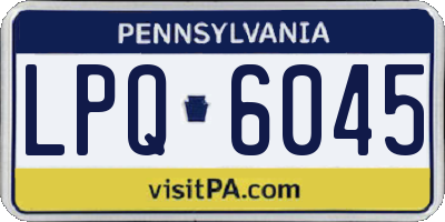 PA license plate LPQ6045
